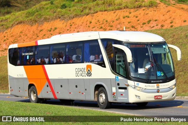 Viação Cidade do Aço RJ 174.053 na cidade de Aparecida, São Paulo, Brasil, por Paulo Henrique Pereira Borges. Número da foto: #12380115.