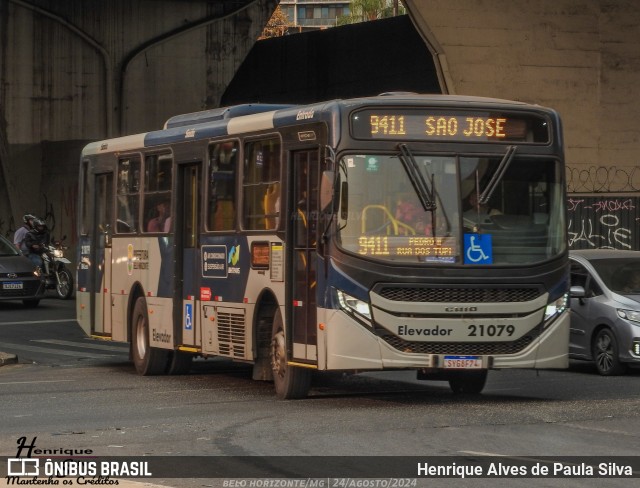 SM Transportes 21079 na cidade de Belo Horizonte, Minas Gerais, Brasil, por Henrique Alves de Paula Silva. Número da foto: #12380932.