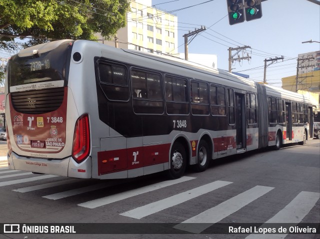 Viação Metrópole Paulista - Zona Sul 7 3848 na cidade de São Paulo, São Paulo, Brasil, por Rafael Lopes de Oliveira. Número da foto: #12380695.