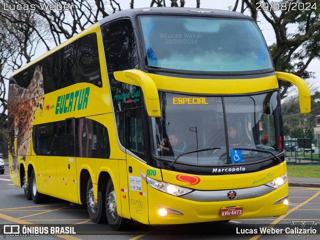 Eucatur - Empresa União Cascavel de Transportes e Turismo 4870 na cidade de Curitiba, Paraná, Brasil, por Lucas Weber Calizario. Número da foto: #12378823.