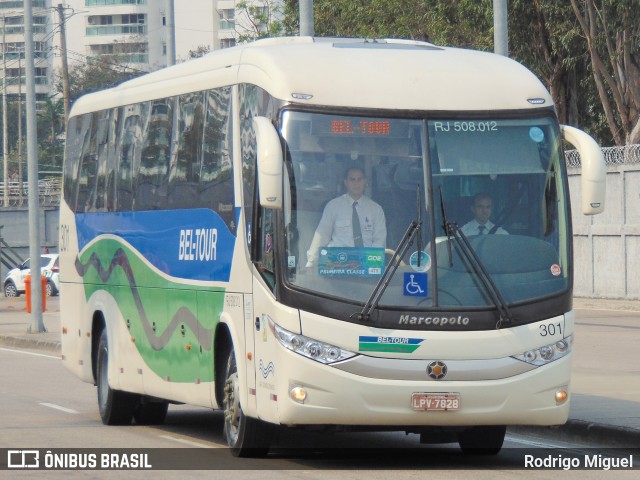 Bel-Tour Transportes e Turismo 301 na cidade de Rio de Janeiro, Rio de Janeiro, Brasil, por Rodrigo Miguel. Número da foto: #12449115.