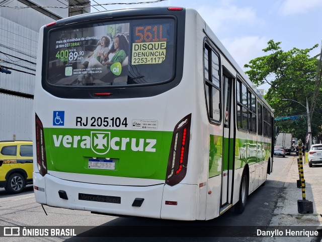 Viação Vera Cruz RJ 205.104 na cidade de Rio de Janeiro, Rio de Janeiro, Brasil, por Danyllo Henrique. Número da foto: #12449153.