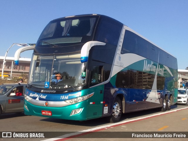 Marlim Azul Turismo 1818 na cidade de São Paulo, São Paulo, Brasil, por Francisco Mauricio Freire. Número da foto: #12448324.