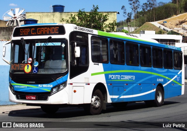 Viação Ponte Coberta RJ 190.058 na cidade de Nova Iguaçu, Rio de Janeiro, Brasil, por Luiz Petriz. Número da foto: #12448579.