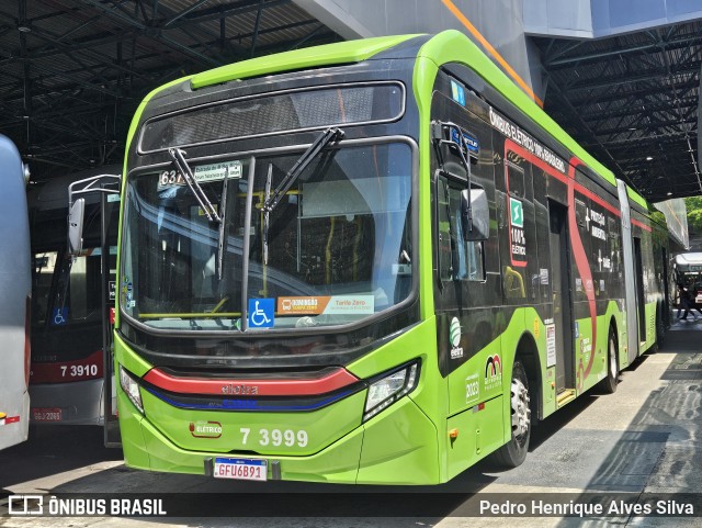 Viação Metrópole Paulista - Zona Sul 7 3999 na cidade de São Paulo, São Paulo, Brasil, por Pedro Henrique Alves Silva. Número da foto: #12449833.