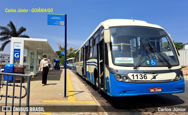 Metrobus 1136 na cidade de Goiânia, Goiás, Brasil, por Carlos Júnior. Número da foto: #12450157.