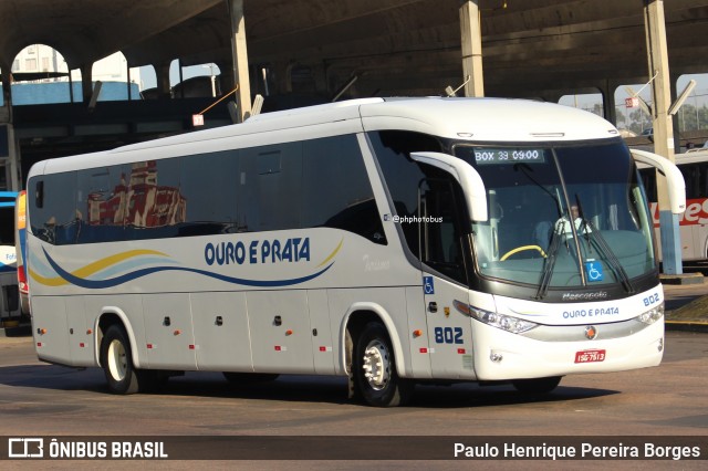 Viação Ouro e Prata 802 na cidade de Porto Alegre, Rio Grande do Sul, Brasil, por Paulo Henrique Pereira Borges. Número da foto: #12383393.