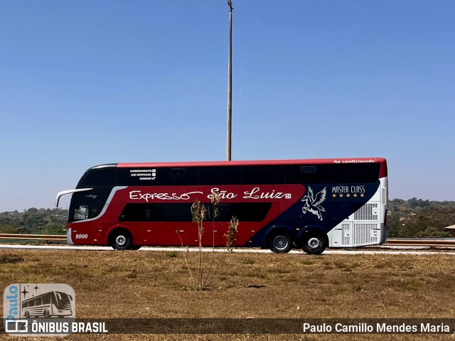 Expresso São Luiz 8000 na cidade de Núcleo Bandeirante, Distrito Federal, Brasil, por Paulo Camillo Mendes Maria. Número da foto: #12381067.