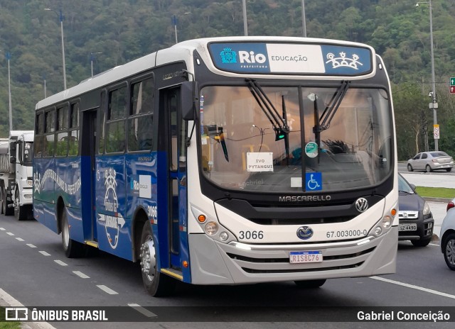 Unitour Transportes e Turismo 3066 na cidade de Rio de Janeiro, Rio de Janeiro, Brasil, por Gabriel Conceição. Número da foto: #12381592.