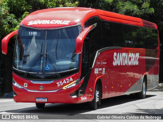 Viação Santa Cruz 35424 na cidade de São Paulo, São Paulo, Brasil, por Gabriel Oliveira Caldas da Nobrega. Número da foto: #12383234.