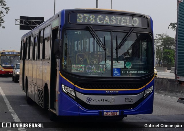 Viação Vila Real B11556 na cidade de Rio de Janeiro, Rio de Janeiro, Brasil, por Gabriel Conceição. Número da foto: #12382374.