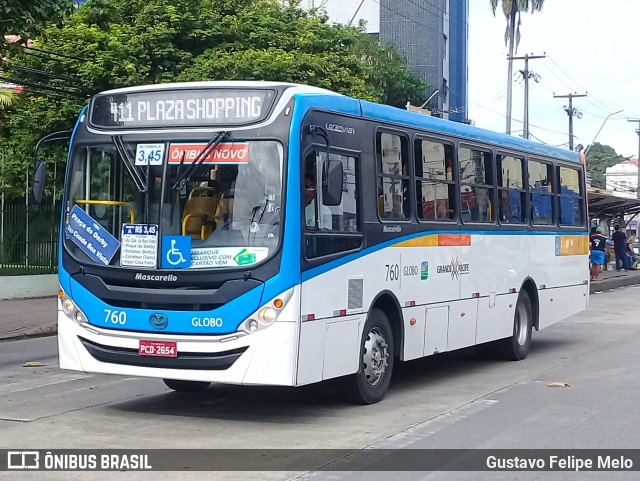 Transportadora Globo 760 na cidade de Recife, Pernambuco, Brasil, por Gustavo Felipe Melo. Número da foto: #12381290.