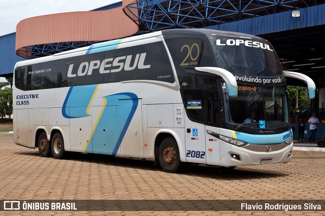 LopeSul Transportes - Lopes e Oliveira Transportes e Turismo - Lopes Sul 2082 na cidade de Ilha Solteira, São Paulo, Brasil, por Flavio Rodrigues Silva. Número da foto: #12382481.