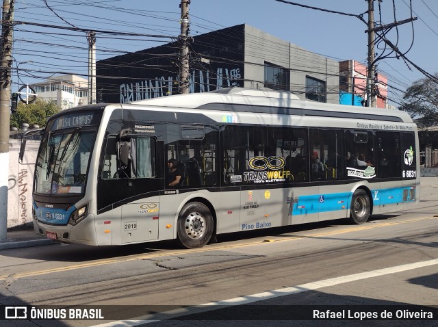 Transwolff Transportes e Turismo 6 6831 na cidade de São Paulo, São Paulo, Brasil, por Rafael Lopes de Oliveira. Número da foto: #12382461.