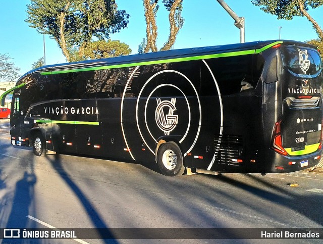 Viação Garcia 92100 na cidade de Curitiba, Paraná, Brasil, por Hariel Bernades. Número da foto: #12381249.