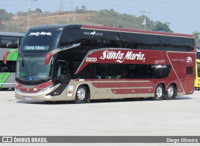 Santa Maria Fretamento e Turismo > Transportes Santa Maria(SP) 2200 na cidade de Duque de Caxias, Rio de Janeiro, Brasil, por Diego Oliveira. Número da foto: #12384064.