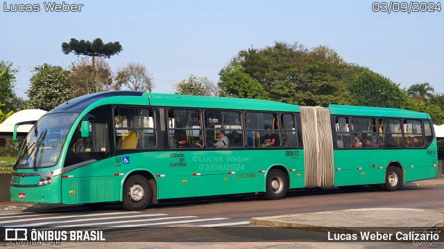 Transporte Coletivo Glória BB613 na cidade de Curitiba, Paraná, Brasil, por Lucas Weber Calizario. Número da foto: #12382005.