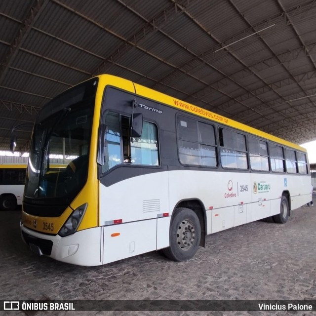 Coletivo Transportes 3545 na cidade de Caruaru, Pernambuco, Brasil, por Vinicius Palone. Número da foto: #12383478.