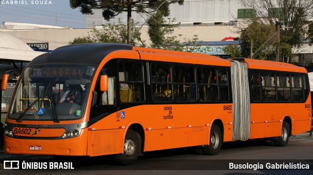 Transporte Coletivo Glória BA602 na cidade de Curitiba, Paraná, Brasil, por Busologia Gabrielística. Número da foto: #12386019.