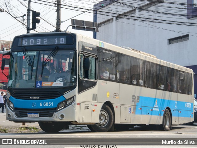 Transwolff Transportes e Turismo 6 6851 na cidade de São Paulo, São Paulo, Brasil, por Murilo da Silva. Número da foto: #12386800.