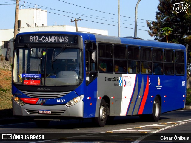 Expresso Metrópolis Transportes e Viagens 1437 na cidade de Campinas, São Paulo, Brasil, por César Ônibus. Número da foto: #12386253.