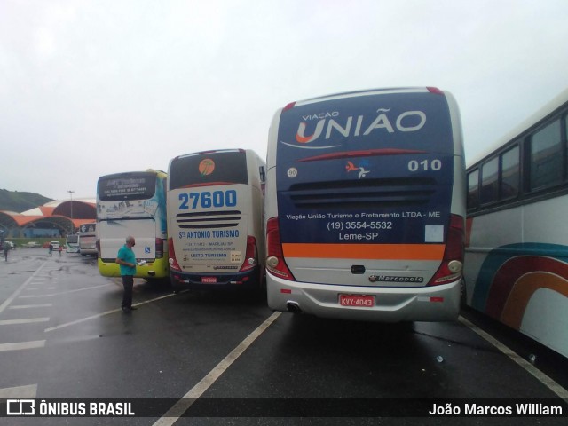 Viação União 010 na cidade de Aparecida, São Paulo, Brasil, por João Marcos William. Número da foto: #12386802.