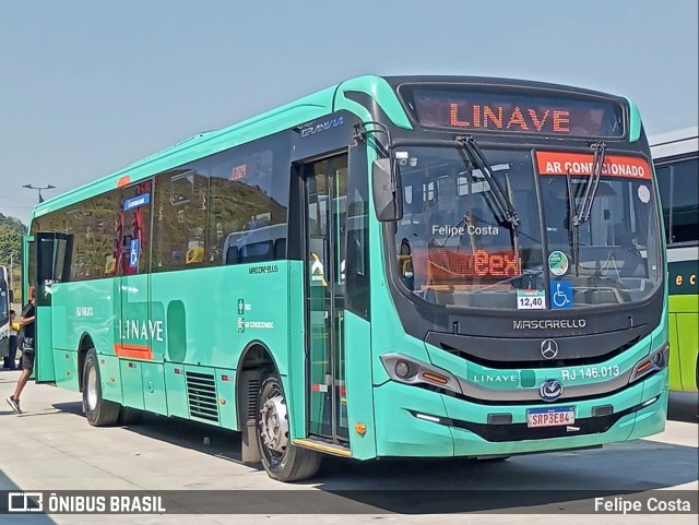 Linave Transportes RJ 146.013 na cidade de Rio de Janeiro, Rio de Janeiro, Brasil, por Felipe Costa. Número da foto: #12389393.