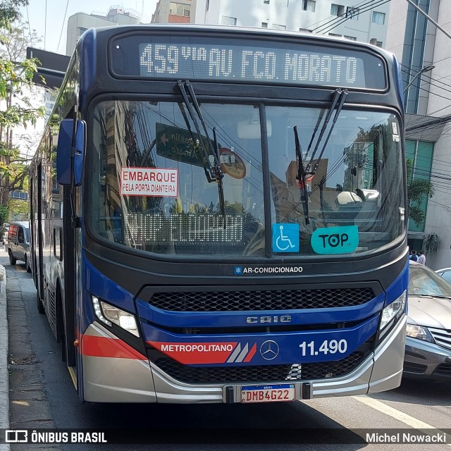 Viação Pirajuçara 11.490 na cidade de São Paulo, São Paulo, Brasil, por Michel Nowacki. Número da foto: #12389246.