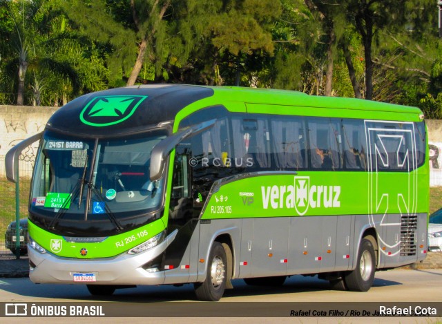 Viação Vera Cruz RJ 205.105 na cidade de Rio de Janeiro, Rio de Janeiro, Brasil, por Rafael Cota. Número da foto: #12387056.