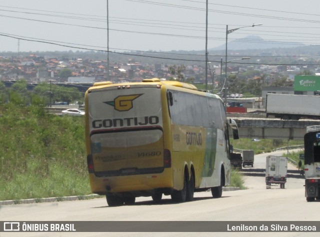 Empresa Gontijo de Transportes 14680 na cidade de Caruaru, Pernambuco, Brasil, por Lenilson da Silva Pessoa. Número da foto: #12388565.