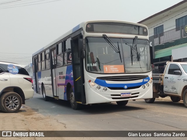 Transvida Transporte Coletivo 2044 na cidade de Ji-Paraná, Rondônia, Brasil, por Gian Lucas  Santana Zardo. Número da foto: #12389223.