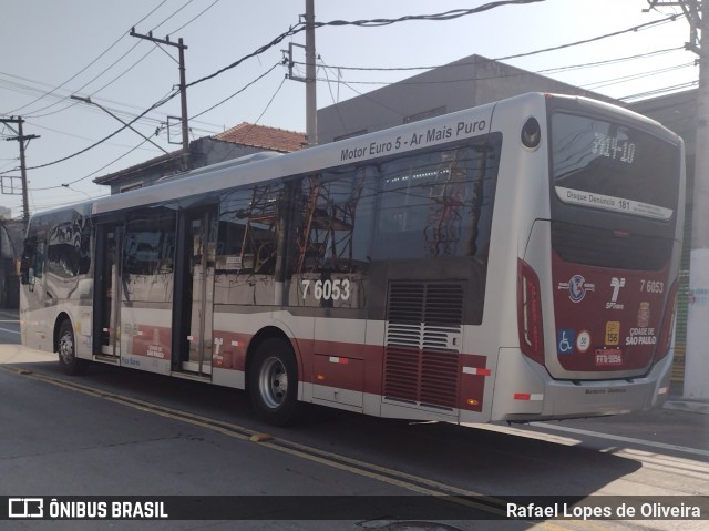 Viação Gatusa Transportes Urbanos 7 6053 na cidade de São Paulo, São Paulo, Brasil, por Rafael Lopes de Oliveira. Número da foto: #12387288.