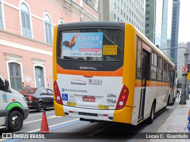 Transportes Paranapuan B10064 na cidade de Rio de Janeiro, Rio de Janeiro, Brasil, por Lucas C.  Guardado. Número da foto: #12389491.