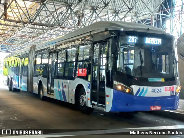 Next Mobilidade - ABC Sistema de Transporte 4024 na cidade de Santo André, São Paulo, Brasil, por Matheus Neri dos Santos. Número da foto: #12389259.