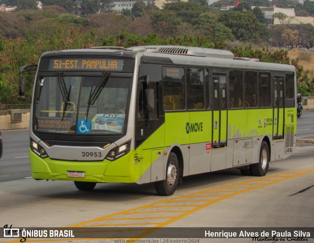 SM Transportes 20953 na cidade de Belo Horizonte, Minas Gerais, Brasil, por Henrique Alves de Paula Silva. Número da foto: #12387895.