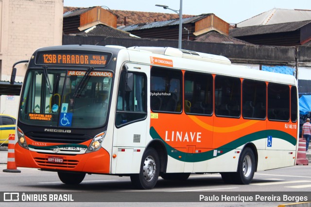 Linave Transportes RJ 146.110 na cidade de Rio de Janeiro, Rio de Janeiro, Brasil, por Paulo Henrique Pereira Borges. Número da foto: #12390425.