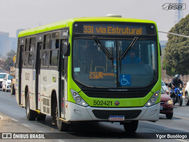 BsBus Mobilidade 502421 na cidade de Brasília, Distrito Federal, Brasil, por Ygor Busólogo. Número da foto: #12391244.