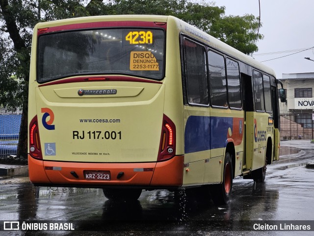 Coesa Transportes RJ 117.001 na cidade de São Gonçalo, Rio de Janeiro, Brasil, por Cleiton Linhares. Número da foto: #12389754.