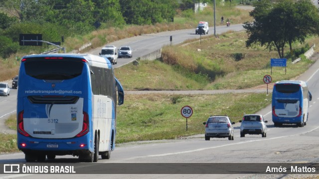 Rei Artur Transporte e Turismo 5312 na cidade de Eusébio, Ceará, Brasil, por Amós  Mattos. Número da foto: #12390581.