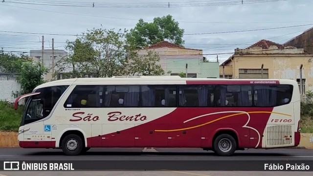 Viação São Bento Ribeirão Preto 12100 na cidade de Ribeirão Preto, São Paulo, Brasil, por Fábio Paixão. Número da foto: #12390094.