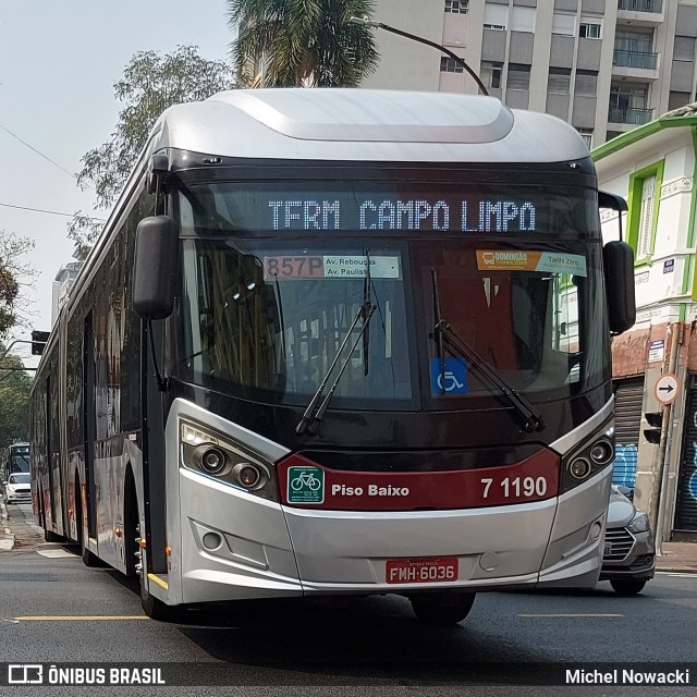 Viação Campo Belo 7 1190 na cidade de São Paulo, São Paulo, Brasil, por Michel Nowacki. Número da foto: #12393491.