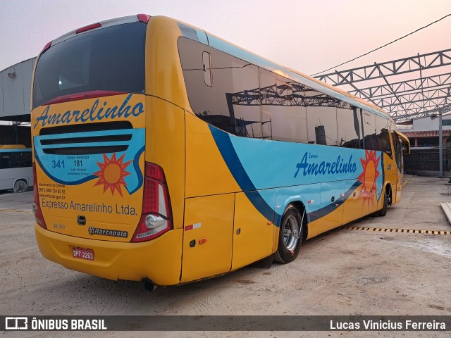 Expresso Amarelinho 341 na cidade de Sorocaba, São Paulo, Brasil, por Lucas Vinicius Ferreira. Número da foto: #12392013.
