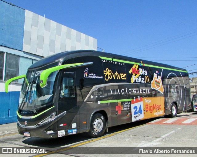 Viação Garcia 82329 na cidade de Sorocaba, São Paulo, Brasil, por Flavio Alberto Fernandes. Número da foto: #12392611.
