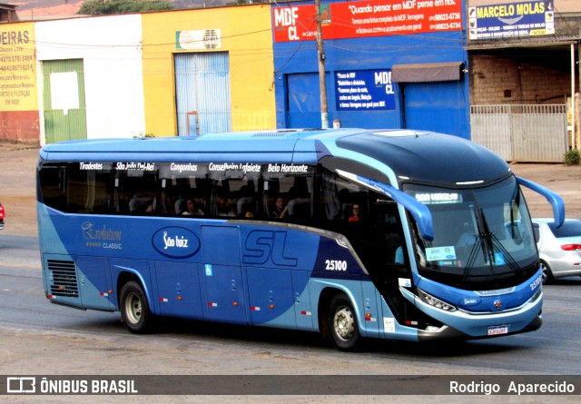 Viação São Luiz 25100 na cidade de Conselheiro Lafaiete, Minas Gerais, Brasil, por Rodrigo  Aparecido. Número da foto: #12393597.