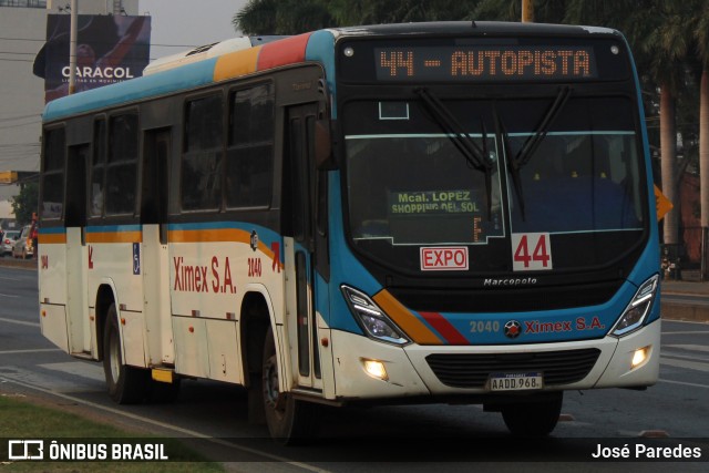 Ximex S.A. - Línea 44 2040 na cidade de Mariano Roque Alonso, Central, Paraguai, por José Paredes. Número da foto: #12392924.