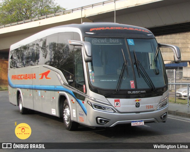Viação Piracicabana 7234 na cidade de Campinas, São Paulo, Brasil, por Wellington Lima. Número da foto: #12391937.