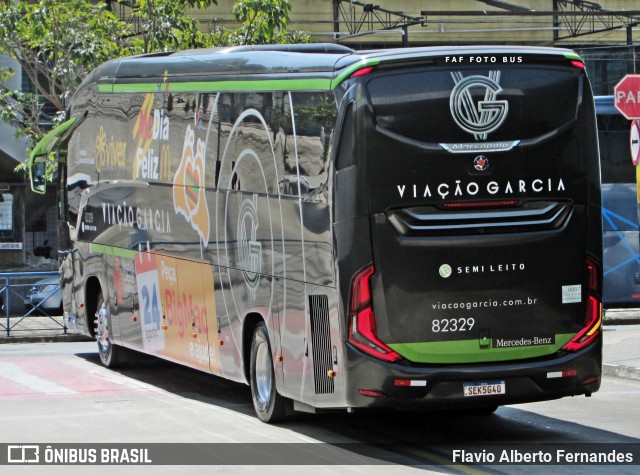 Viação Garcia 82329 na cidade de Sorocaba, São Paulo, Brasil, por Flavio Alberto Fernandes. Número da foto: #12392606.