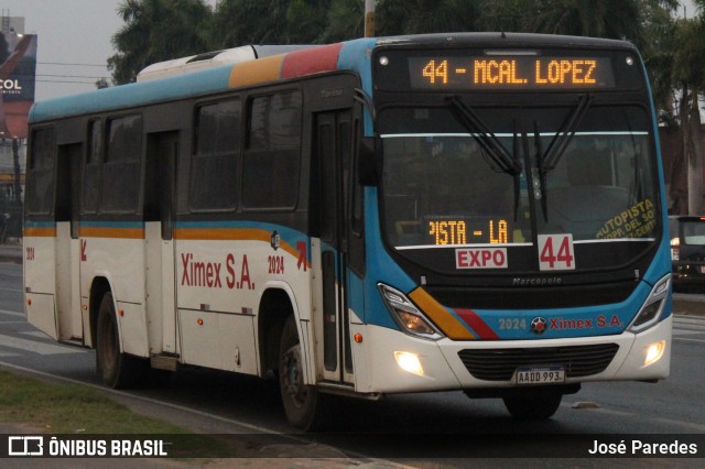 Ximex S.A. - Línea 44 2024 na cidade de Mariano Roque Alonso, Central, Paraguai, por José Paredes. Número da foto: #12392829.