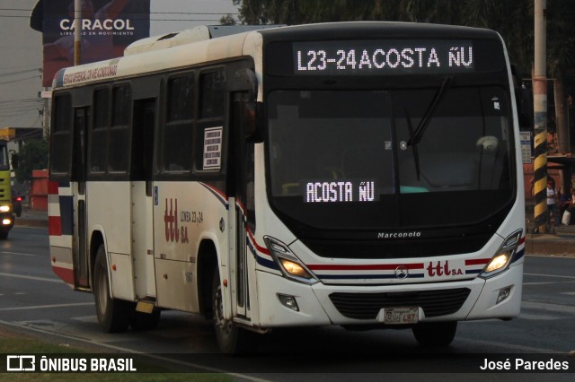 TTL S.A. - Transporte y Turismo Lambaré - Líneas 23-24-31 y 33 1607 na cidade de Mariano Roque Alonso, Central, Paraguai, por José Paredes. Número da foto: #12391535.