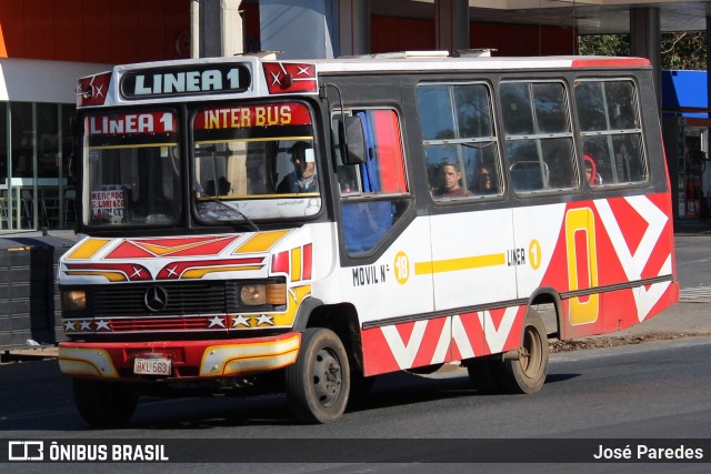 Inter Bus SRL - Linea 1 18 na cidade de San Lorenzo, Central, Paraguai, por José Paredes. Número da foto: #12393772.